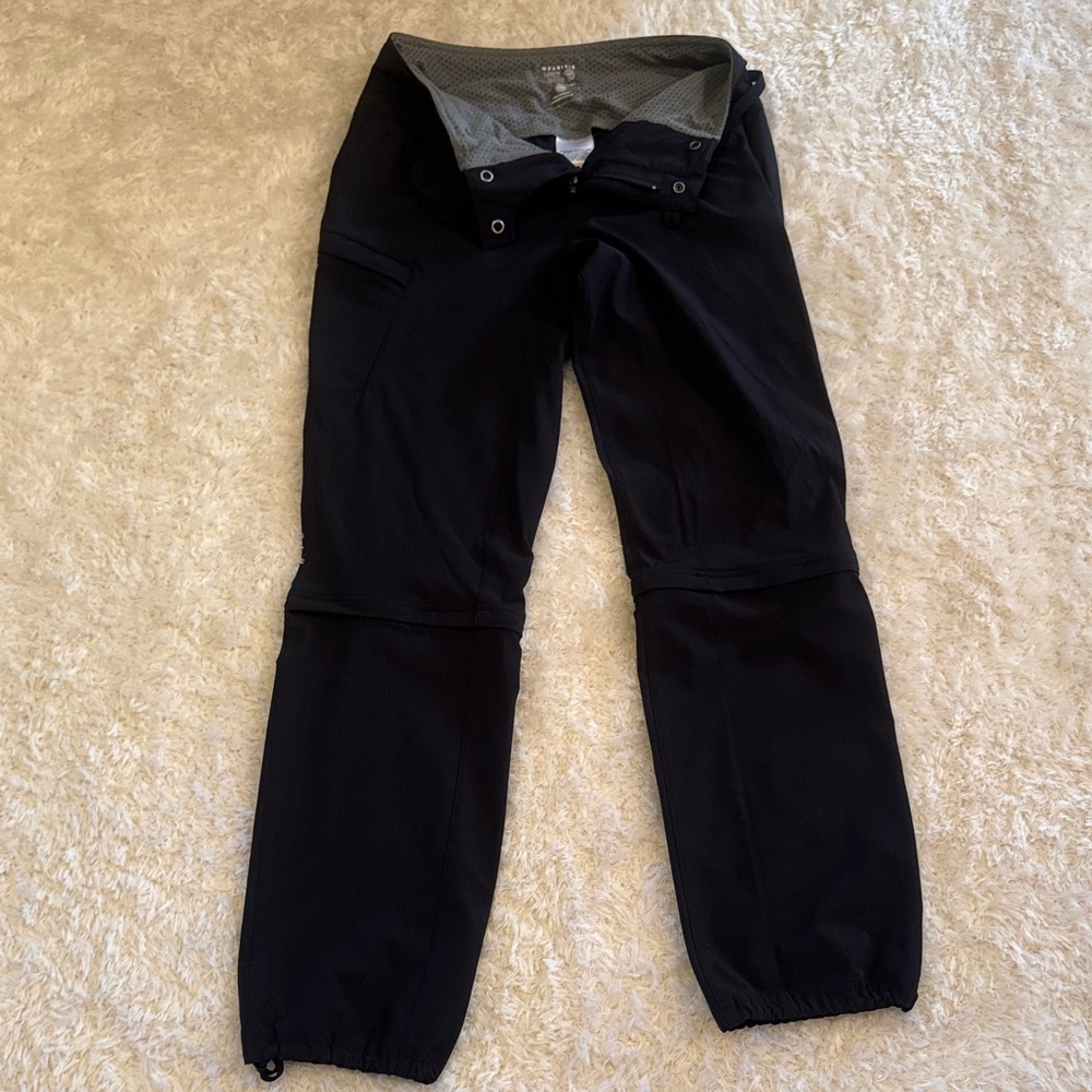 Mountain Hardwear Black Convertible Track Pants with Zip-Off Legs